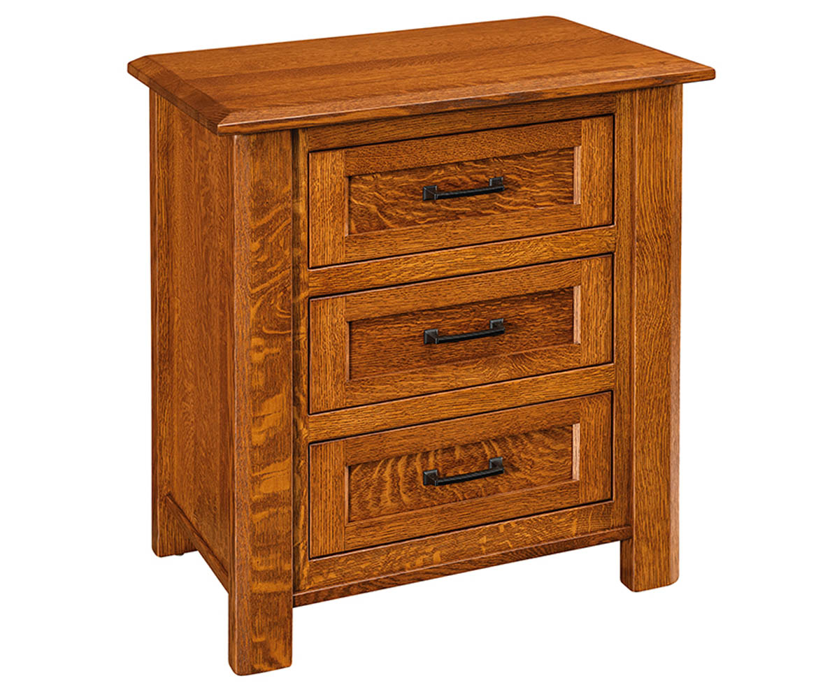 Hudson 3 Drawer Nightstand