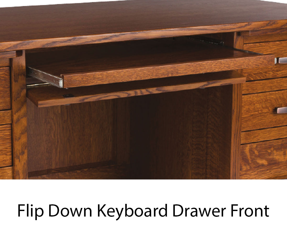 Freemont Mission Corner and Return Desk with Hutch - 74"W - Image 3