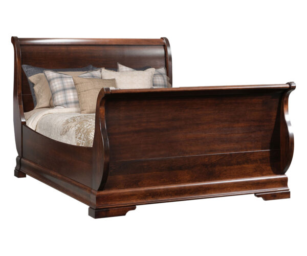 Louis Philip Panel Bed With Sleigh Footboard