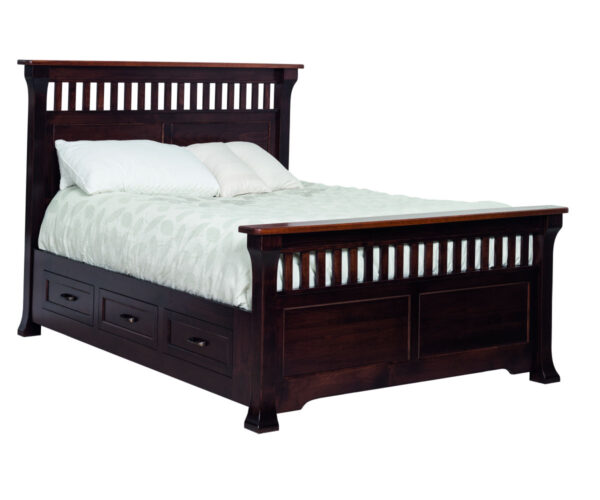 Bloomdale Bed With Storage Rail