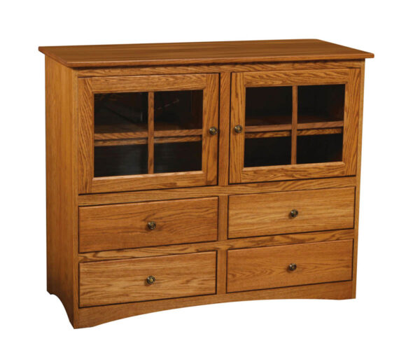 Flat Wall TV Stand with Door Grills