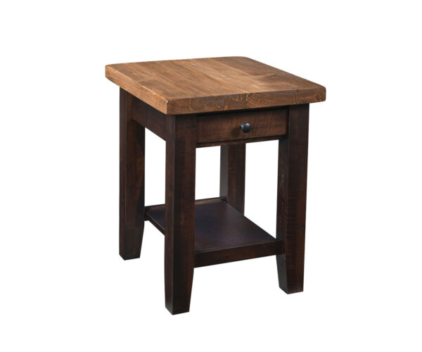 Plank Contemporary One Drawer End Table