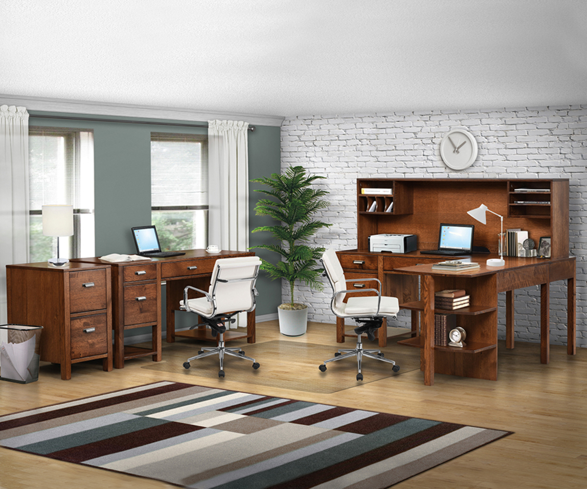 Wakefield Double Pedestal Desk With Shelves - Image 4