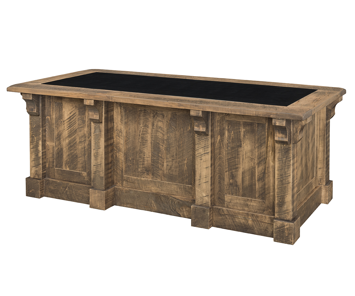 Houston Desk w/Leather Top - Image 3