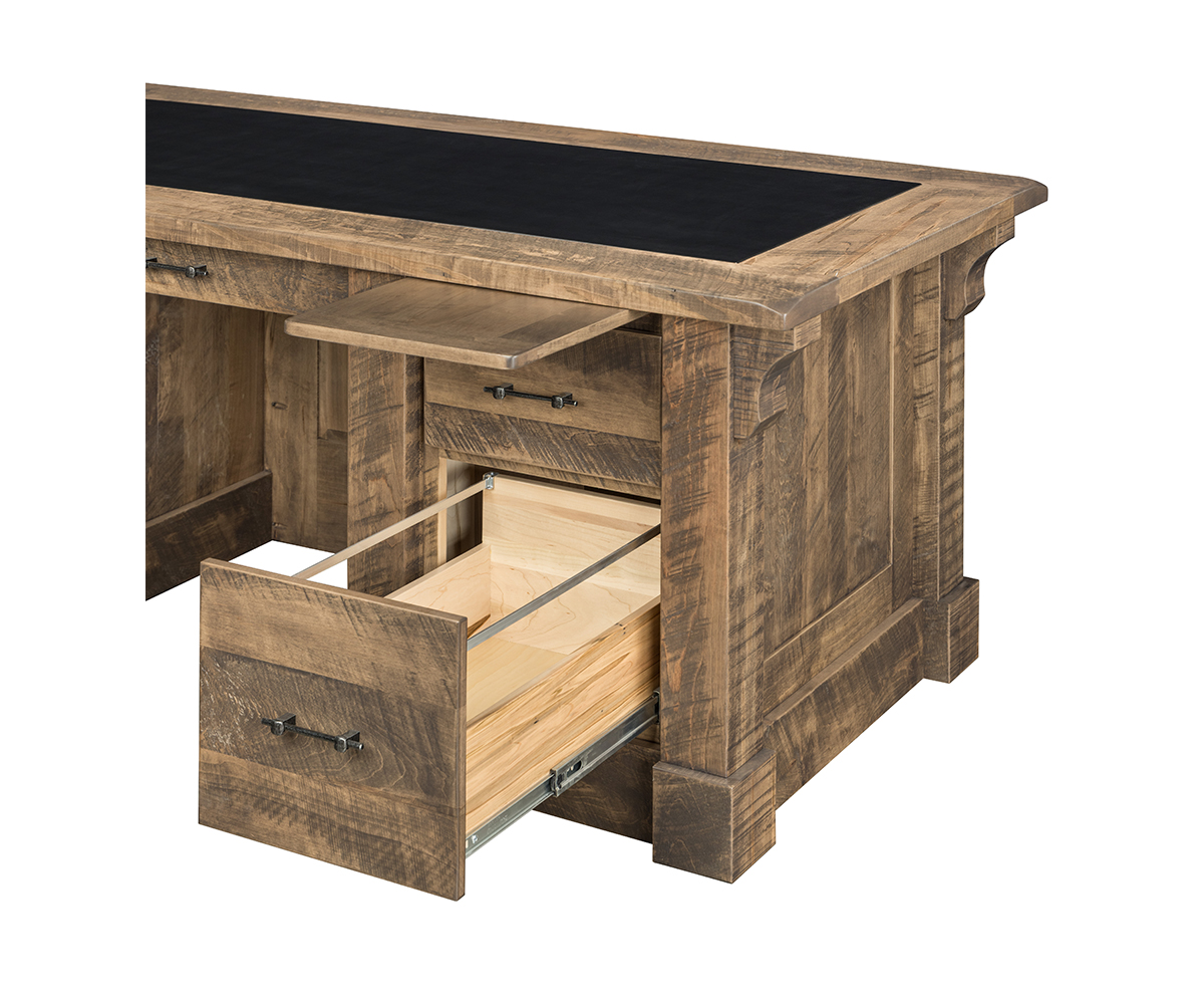 Houston Desk w/Leather Top - Image 2