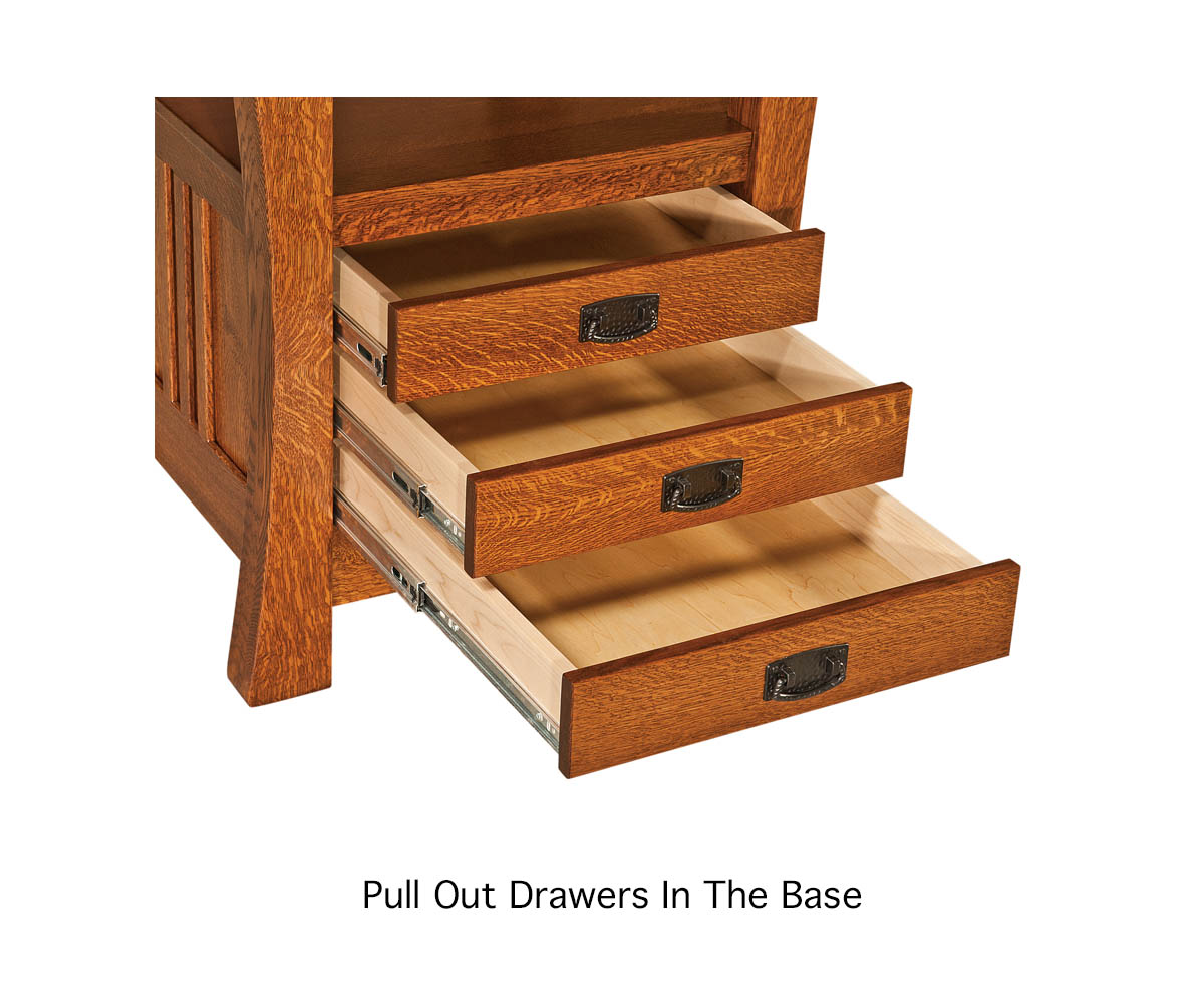 Arts & Crafts Cabinet Table - Image 4